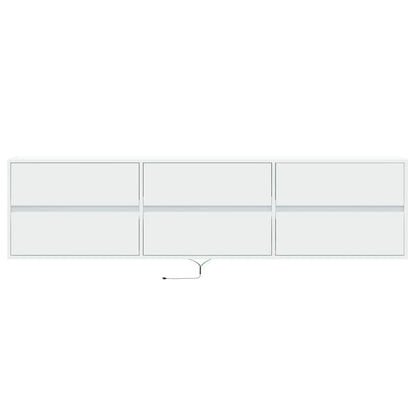 TV Wall Cabinet with LED White 180x31x45 cm