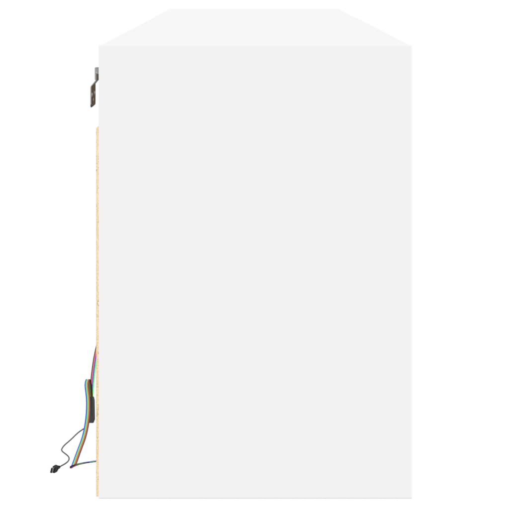 TV Wall Cabinet with LED White 180x31x45 cm