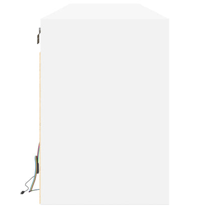 TV Wall Cabinet with LED White 180x31x45 cm