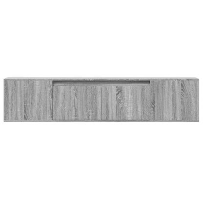 TV Wall Cabinet with LED Grey Sonoma 180x31x39.5 cm