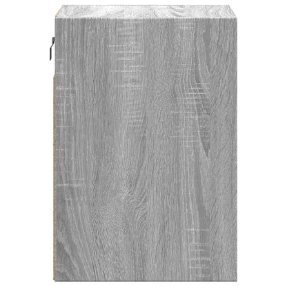 Grey Sonoma Wall-Mounted Bedside Cabinet with LED Lights