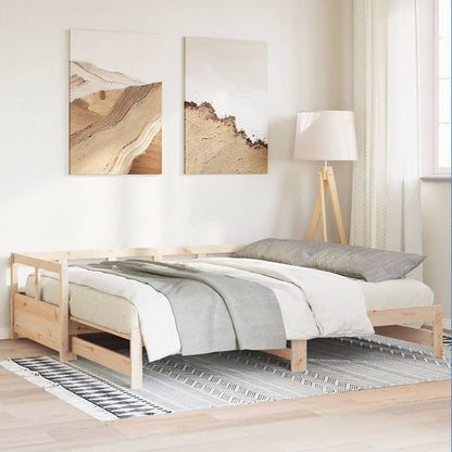 Solid Pine Daybed Frame 80x200 cm – Mattress Not Included