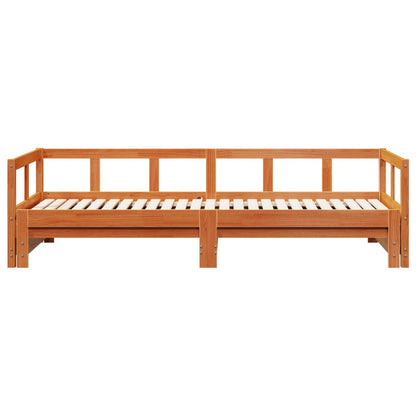 Solid Pine Daybed Frame Wax Brown 90x190 cm - No Mattress
