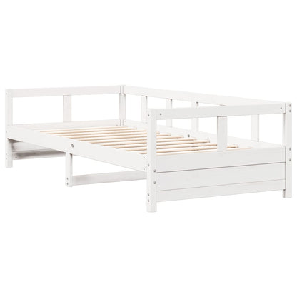 White Solid Pine Daybed Frame 80x200 cm - No Mattress Included