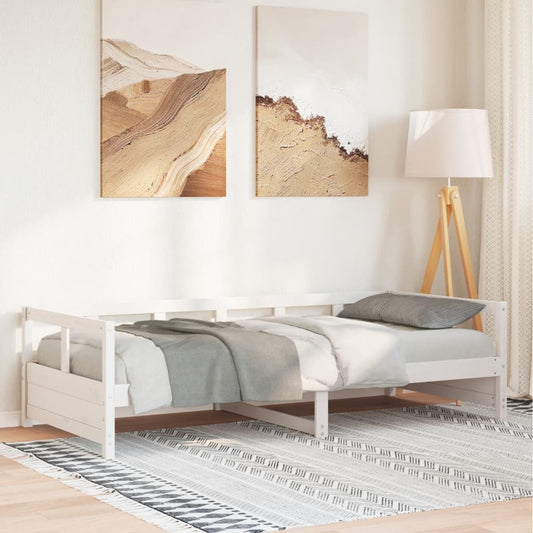 White Solid Pine Daybed Frame 80x200 cm - No Mattress Included