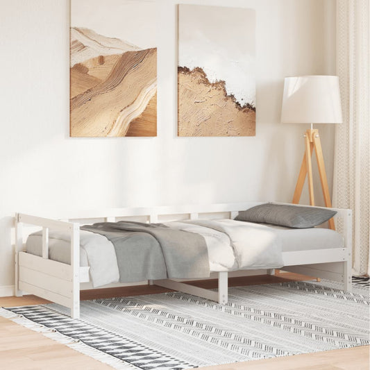 White Solid Pine Daybed Frame 90x200 cm - No Mattress Included