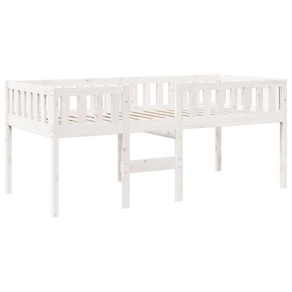 Solid Wood Pine Children's Bed, White, 80x200 cm (Mattress Not Included)