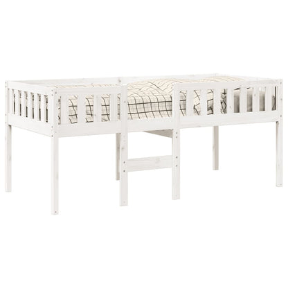 Solid Wood Pine Children's Bed, White, 80x200 cm (Mattress Not Included)