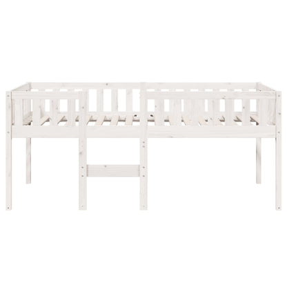 Solid Wood Pine Children's Bed, White, 80x200 cm (Mattress Not Included)