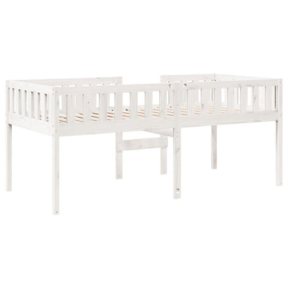 Solid Wood Pine Children's Bed, White, 80x200 cm (Mattress Not Included)