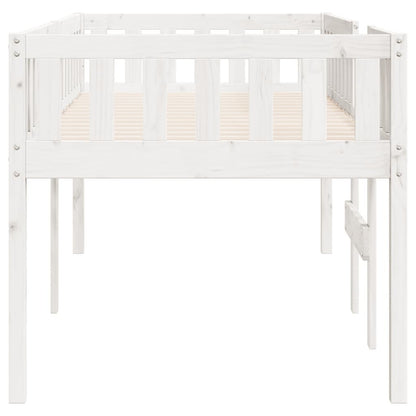Solid Pine Children's Bed Frame 90x190 cm - White Finish