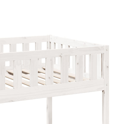 Solid Pine Children's Bed Frame 90x190 cm - White Finish