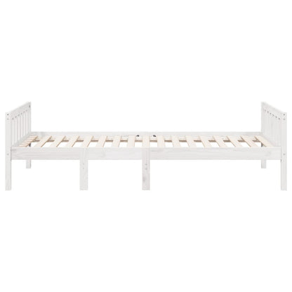 Solid Pine White Children's Bed 80x200 cm - No Mattress Included