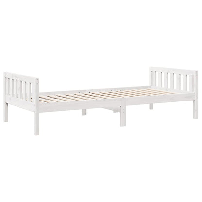 Solid Pine White Children's Bed 80x200 cm - No Mattress Included