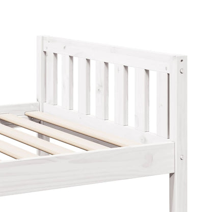 Solid Pine White Children's Bed 80x200 cm - No Mattress Included