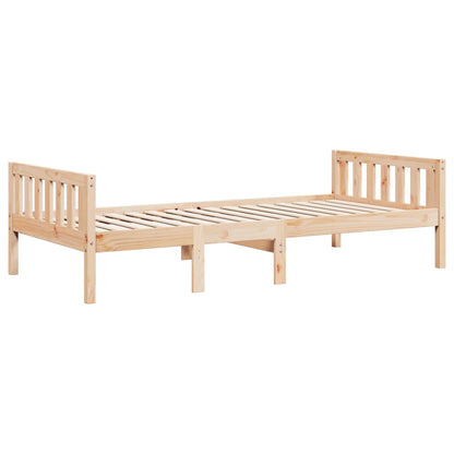 Solid Pine Children's Bed Frame 90x200 cm - No Mattress Included