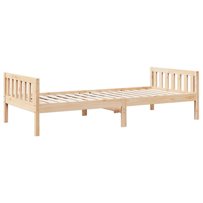 Solid Pine Children's Bed Frame 90x200 cm - No Mattress Included