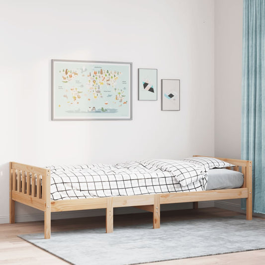 Solid Pine Children's Bed Frame 90x200 cm - No Mattress Included