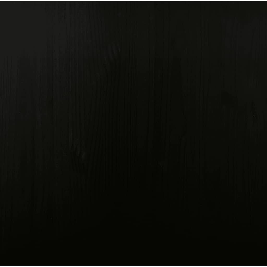 Rolling Cabinet with Desk MOSS Black Solid Wood Pine