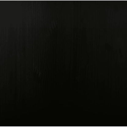 Rolling Cabinet with Desk MOSS Black Solid Wood Pine