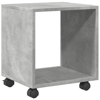 Compact Concrete Grey Rolling Cabinet, 37x33x42.5 cm Engineered Wood
