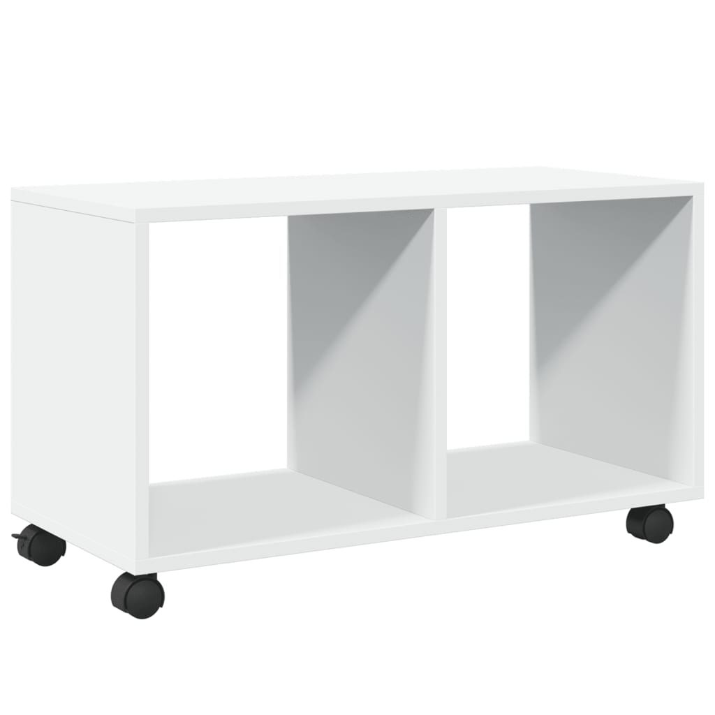 White Engineered Wood Rolling Cabinet - 72x33x42.5 cm