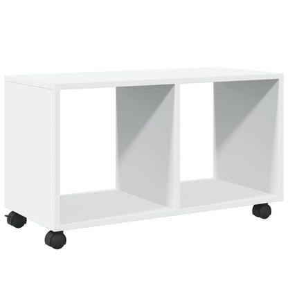 White Engineered Wood Rolling Cabinet - 72x33x42.5 cm