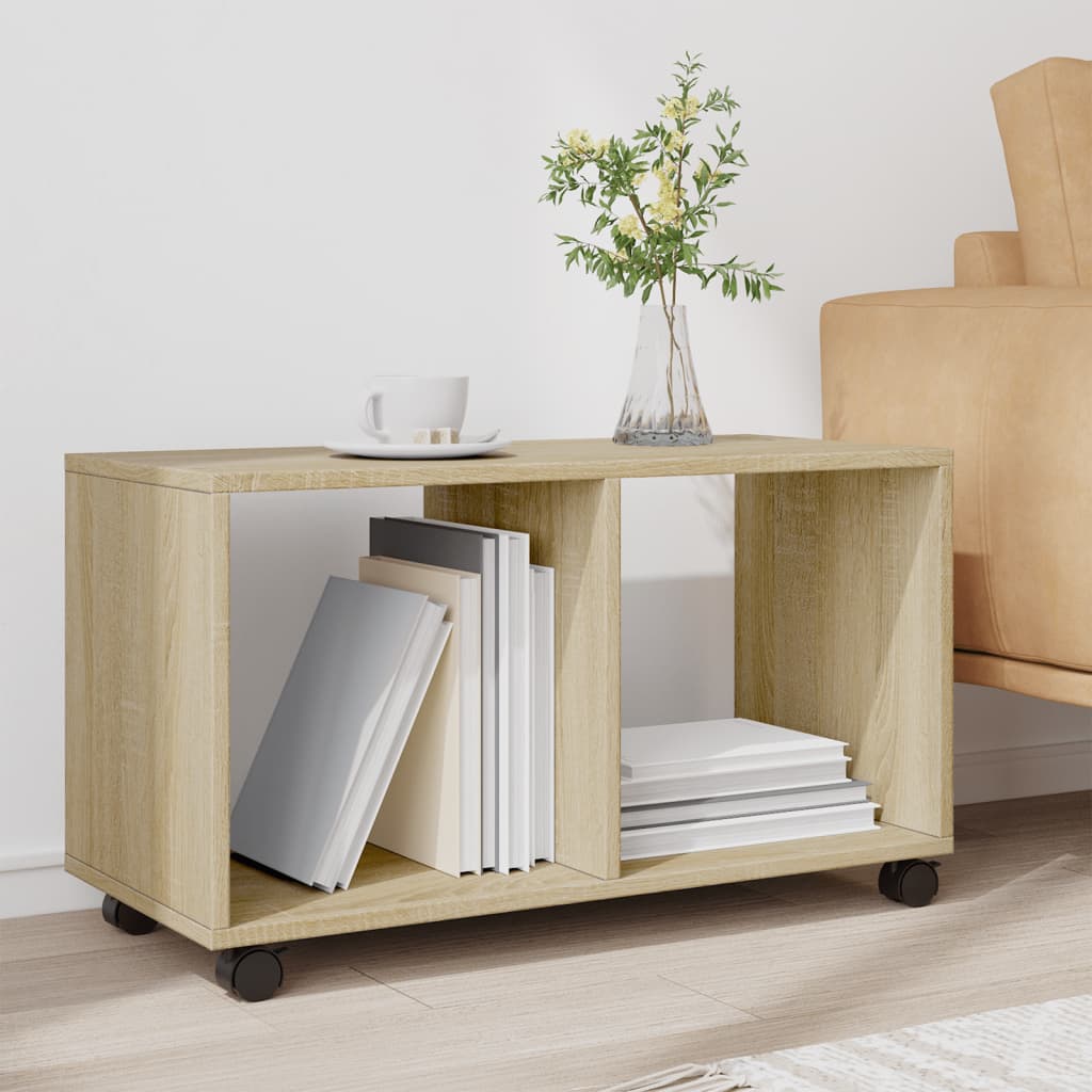 Sonoma Oak Rolling Cabinet 72x33x42.5 cm - Engineered Wood