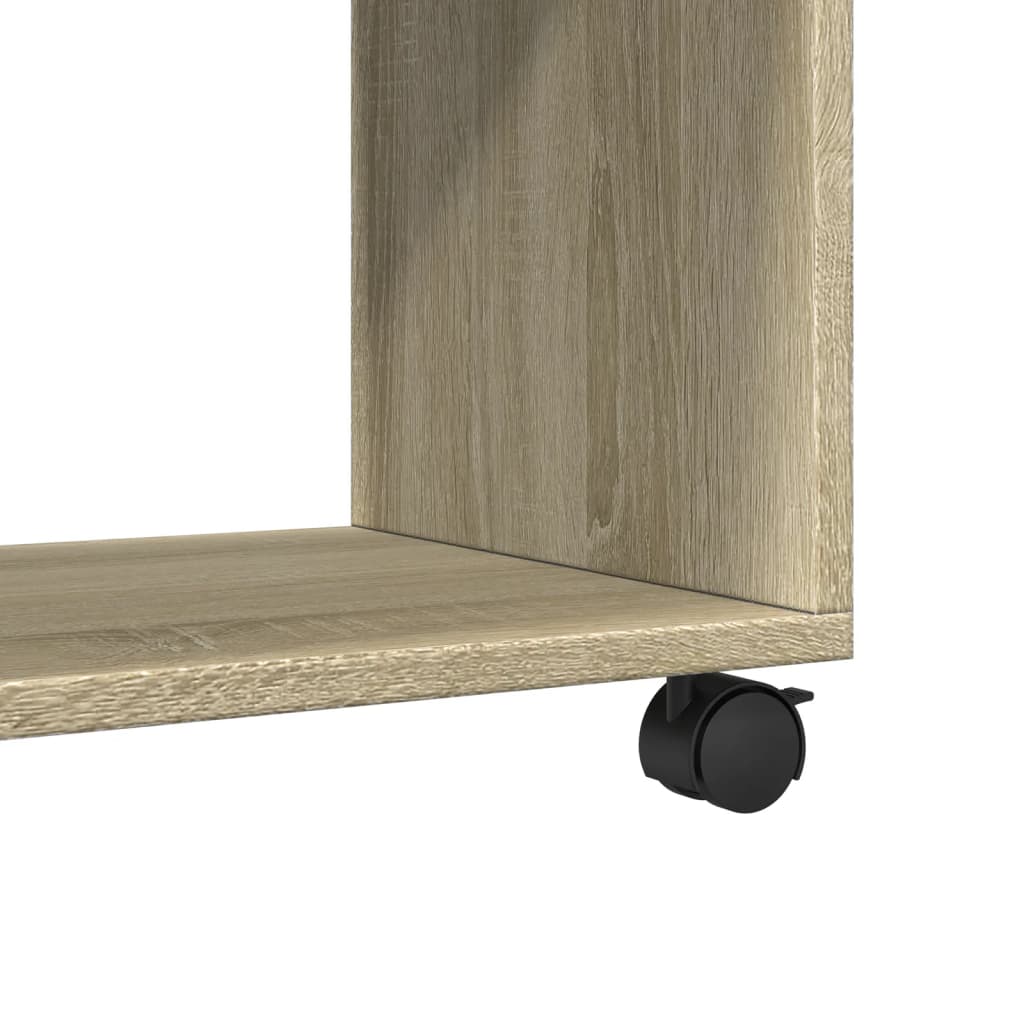 Sonoma Oak Rolling Cabinet 72x33x42.5 cm - Engineered Wood