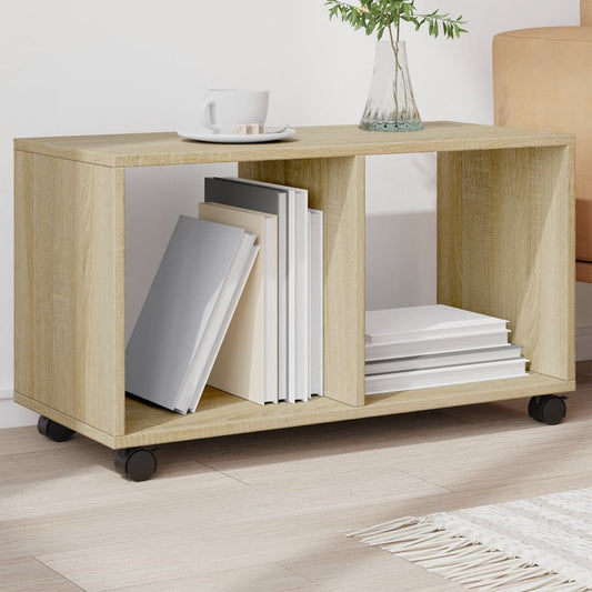 Sonoma Oak Rolling Cabinet 72x33x42.5 cm - Engineered Wood
