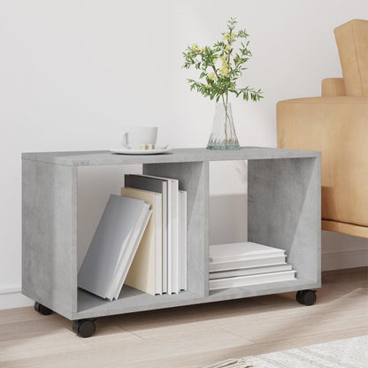 Concrete Grey Rolling Cabinet 72x33x42.5 cm - Engineered Wood