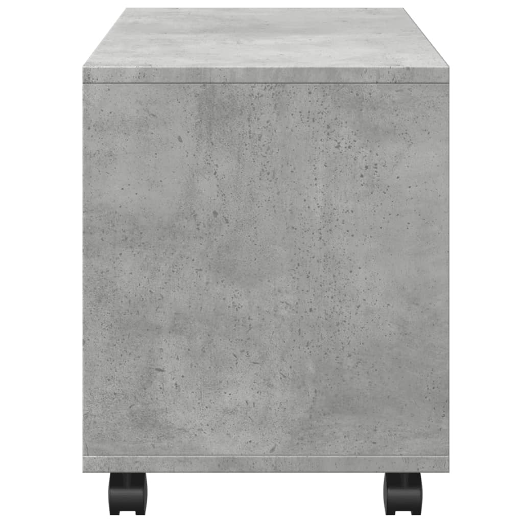 Concrete Grey Rolling Cabinet 72x33x42.5 cm - Engineered Wood