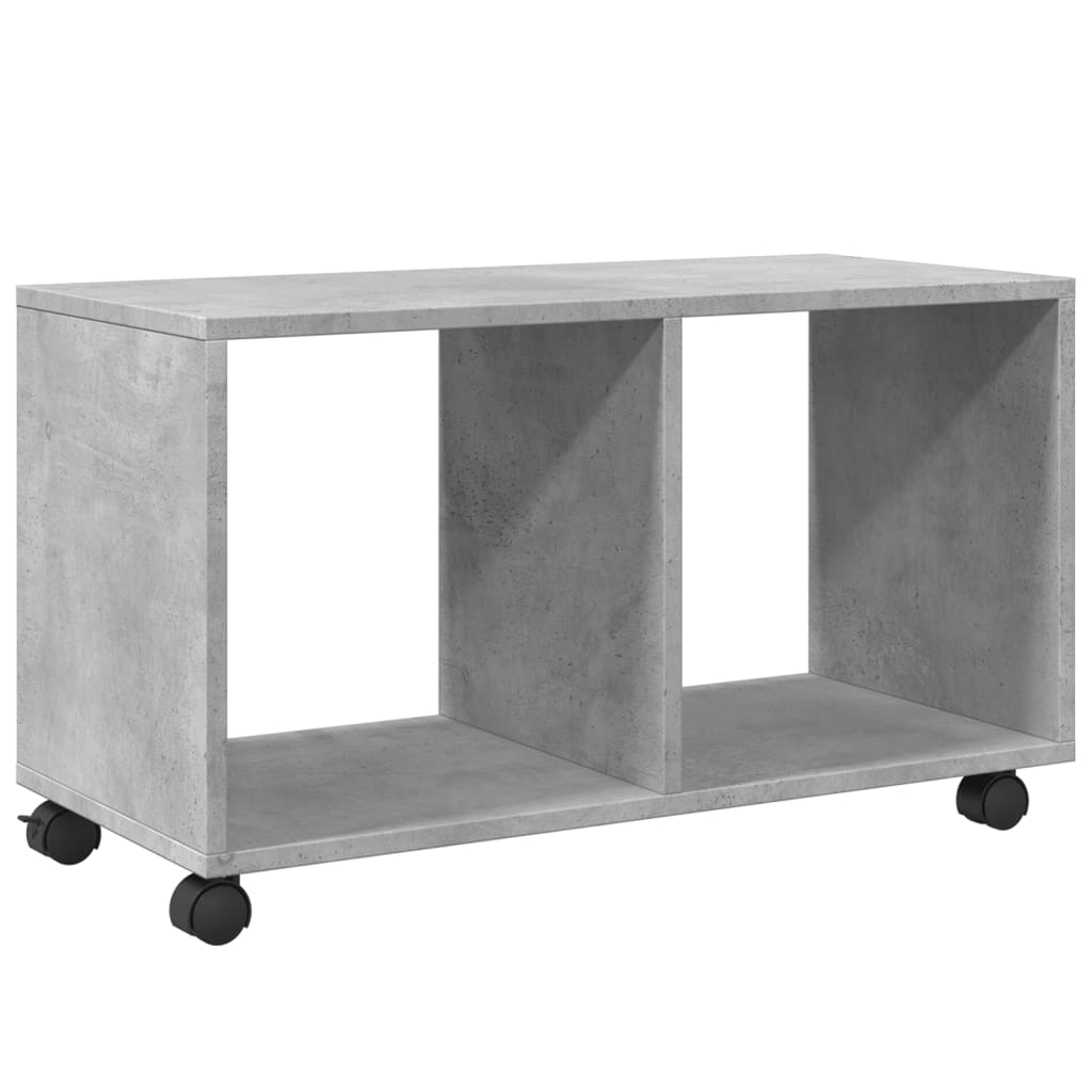 Concrete Grey Rolling Cabinet 72x33x42.5 cm - Engineered Wood