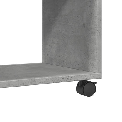 Concrete Grey Rolling Cabinet 72x33x42.5 cm - Engineered Wood