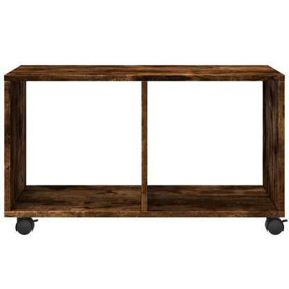 Smoked Oak Rolling Cabinet 72x33x42.5 cm - Engineered Wood