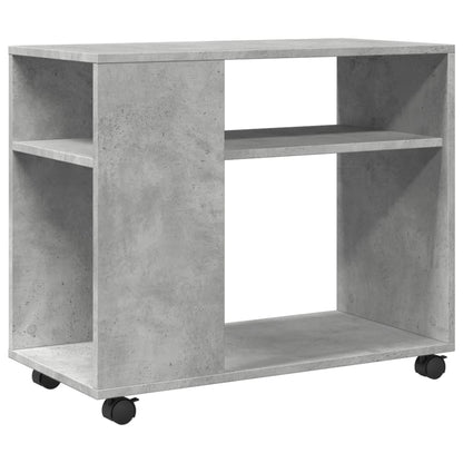 Mobile Concrete Grey Side Table 70x35x60 cm - Engineered Wood