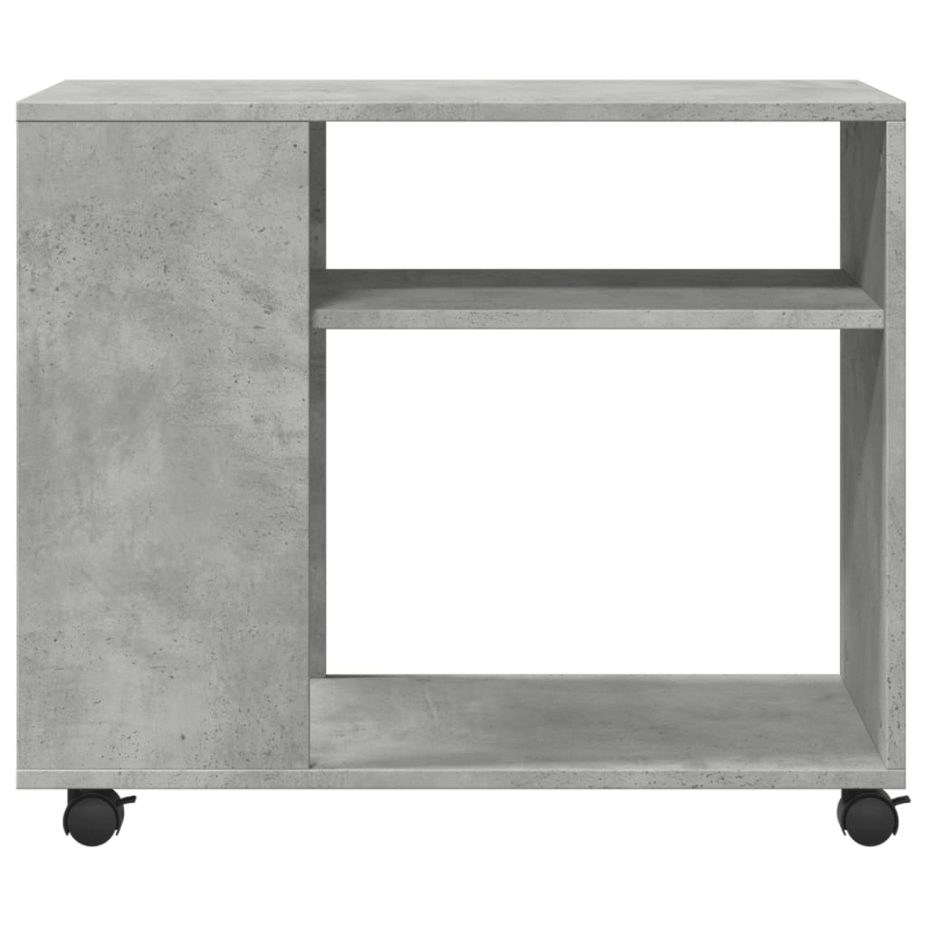 Mobile Concrete Grey Side Table 70x35x60 cm - Engineered Wood