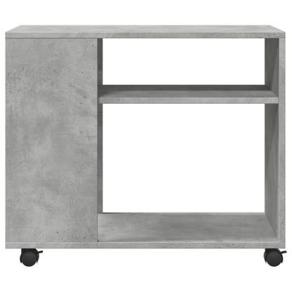 Mobile Concrete Grey Side Table 70x35x60 cm - Engineered Wood