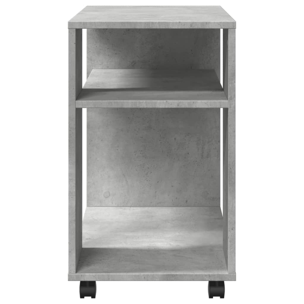 Mobile Concrete Grey Side Table 70x35x60 cm - Engineered Wood