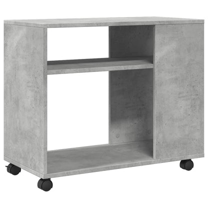 Mobile Concrete Grey Side Table 70x35x60 cm - Engineered Wood