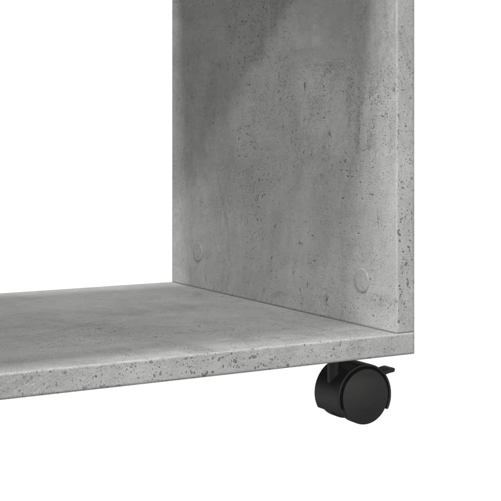 Mobile Concrete Grey Side Table 70x35x60 cm - Engineered Wood