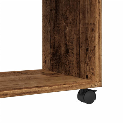 Vintage-Style Rolling Side Table, 70x35x60 cm, Engineered Wood