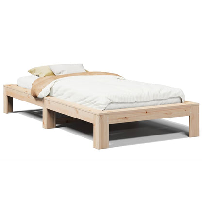 Solid Pine Wood Bed Frame 100x200 cm – No Mattress Included