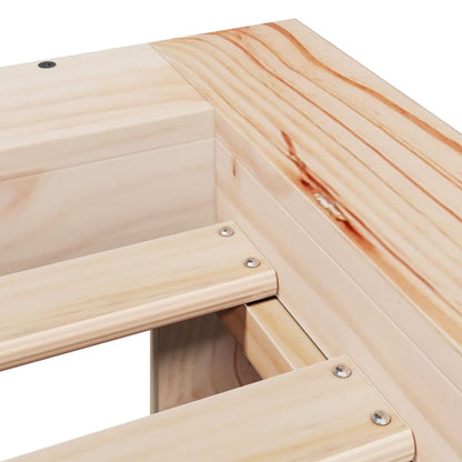 Solid Pine Wood Small Single Bed Frame 75x190 cm - No Mattress