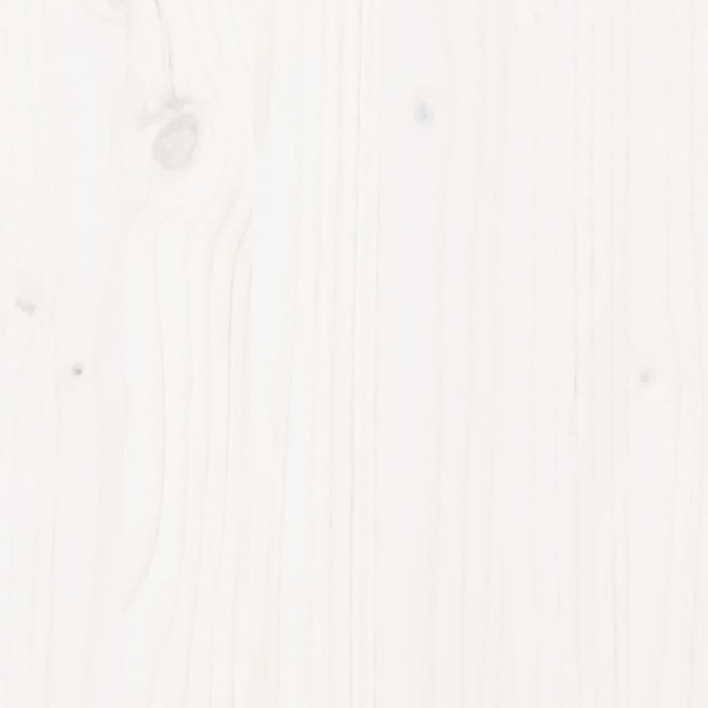 Solid Pine Wood White Bed Frame 200x200 cm Without Mattress