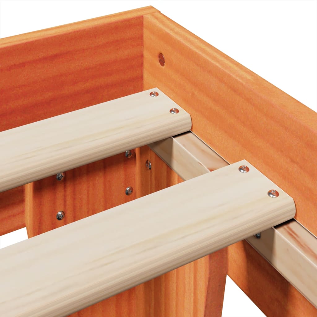 Solid Pine Bed Frame, Wax Brown, Super King 180x200 cm