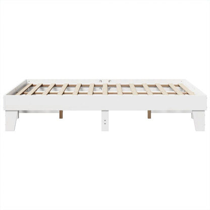 Solid Pine Wood Bed Frame White 160x200 cm - Mattress Not Included