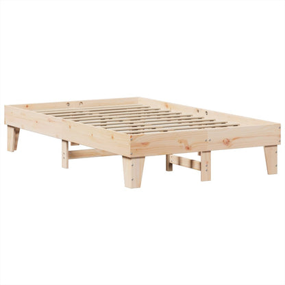 Solid Pine Wood Bed Frame 120x200 cm - Sturdy, No Mattress
