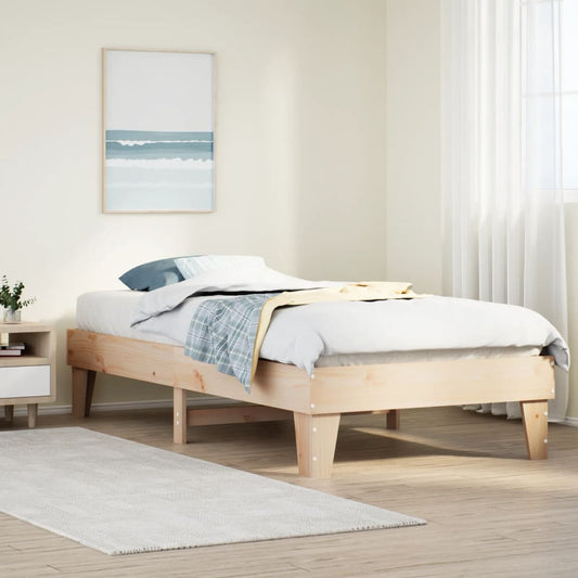 Solid Pine Wood Bed Frame 100x200 cm - Durable & Stylish