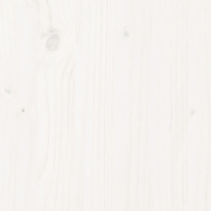 White Solid Pine Wood Double Bed Frame 135x190 cm (No Mattress)